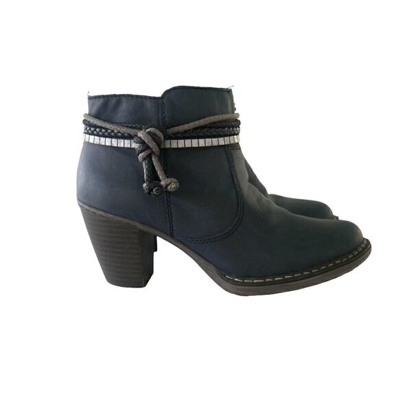 Rieker Shoes - NWOB Rieker Navy Blue Tassle Boots 39